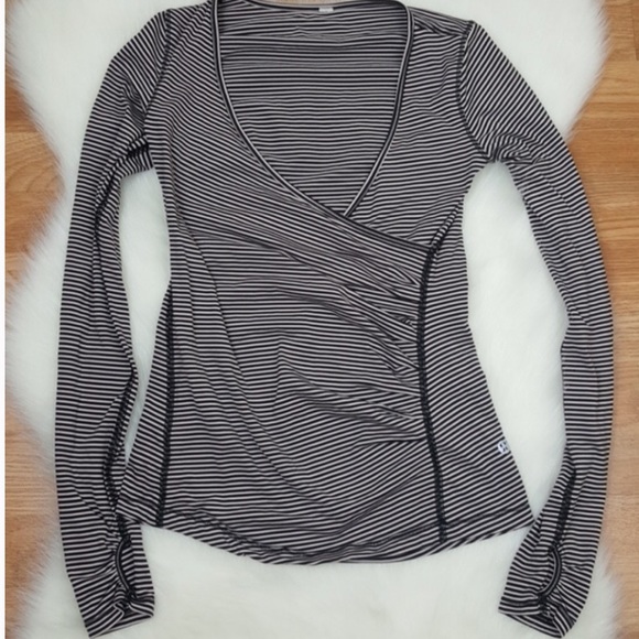 LULULEMON Sunset Salutation Long Sleeve Wrap Top 6 - Picture 7 of 8